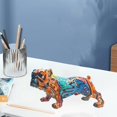 thumbnail image 3 of Figura de bulldog pintada moderna, grafiti, escultura colorida, estatua de resina de escritorio Los 25x12x14CM, 3 of 8