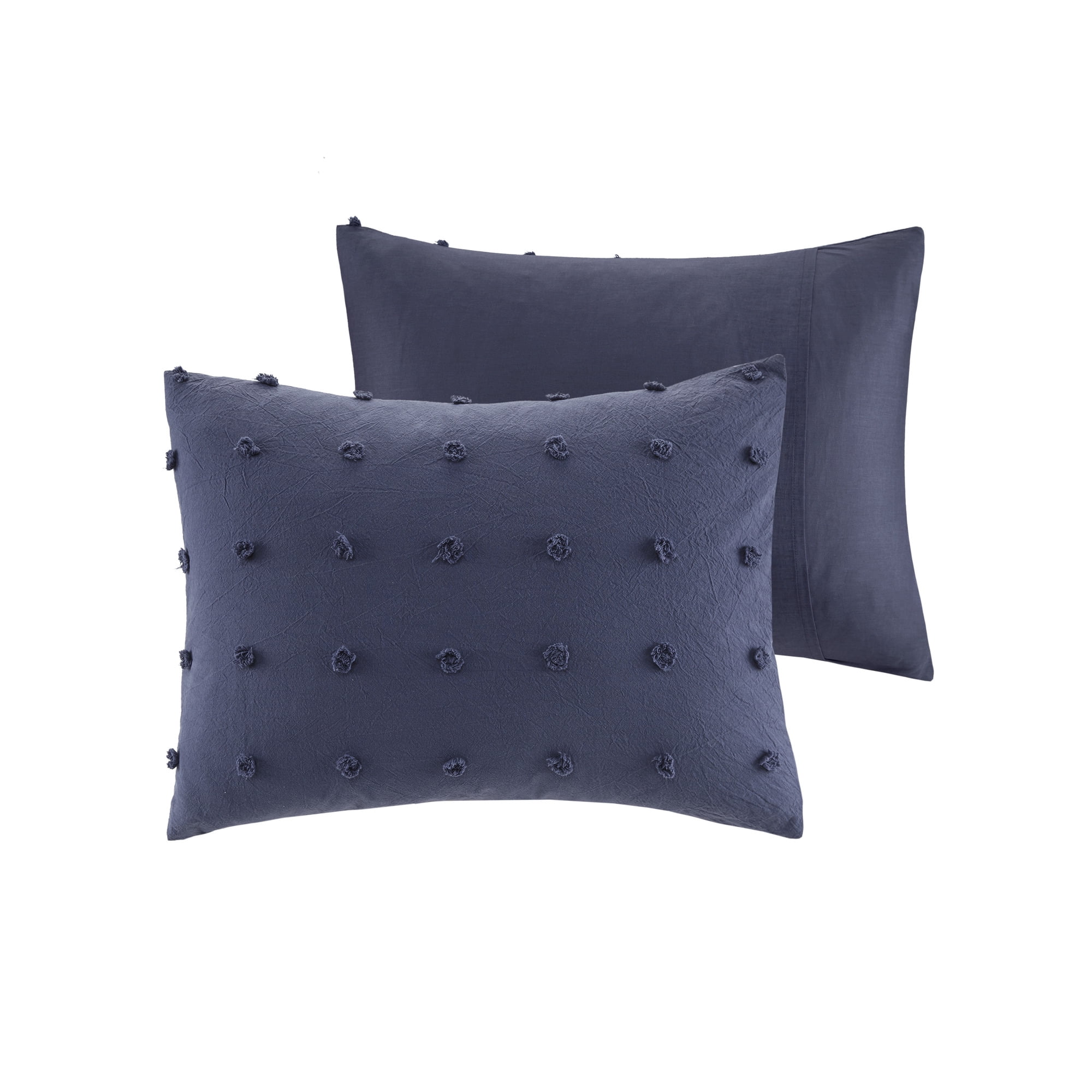 Home Essence Apartment Kay Cotton Jacquard Duvet Cover Set, Indigo Blue, Twin/Twin XL