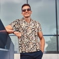 thumbnail image 4 of Fotbe Brown Sloth Camiseta Polo de Golf para Hombre con Estampado – Camisa Deportiva Transpirable con Cuello Abotonado-Medium, 4 of 6
