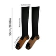 thumbnail image 2 of 3 Pairs Black & Brown Compression Socks for Men & Women, 15-20 mmHg Graduated Support, 18.89in Knee-High, Ideal for Running, Travel, Standing All Day,L/XL, 2 of 5