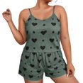thumbnail image 4 of CQXIDFH Pajamas for Women Plus Size Sleeveless Tank and Shorts Pajama Set 2 Piece Soft Nightwear Soft Comfy Pj Sets, 4 of 9