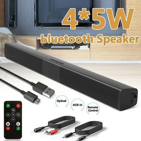 Powerful 20W 2000mAh 21.5'' h Sound Bar TV Soundbar Home Theater Wireless Audio Speaker Subwoofer For PC Laptop Tablet Smartphone TF