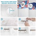 thumbnail image 4 of No Hook Shower Curtain, 250th Anniversary Shower Curtains for Bathroom with See Through Top Window, 4th of July Blue Red Stars Bow Plaid Waterproof & Washable Bath Curtain Long 72"x78", 4 of 9