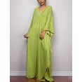 thumbnail image 3 of Bsubseach Women Casual Kaftan Dress Batwing Sleeve Plus Size Cover up Maxi Caftan Dresses, 3 of 6