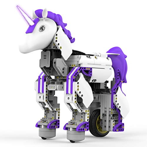 UBTECH Mythical Series: Unicornbot Kit-App-Enabled Building & Coding Stem Learning Kit , Purple