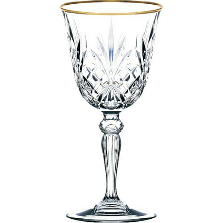 Lorren Home Trends Siena 8 oz. Crystal All Purpose Wine Glass (Set of