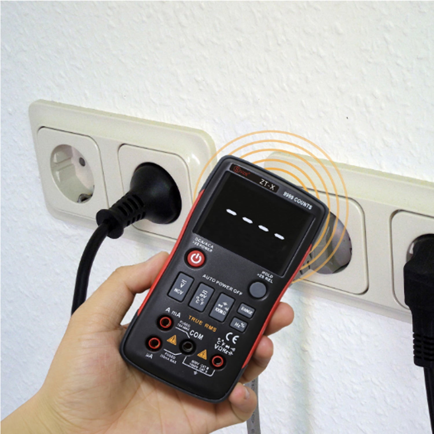 ZT-X Digital Multimeter Ac DC Voltmeter True Rms Auto Range Multimeter with NCV DATA HOLD LCD Backlight Display