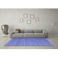 thumbnail image 3 of Ahgly Company Machine Washable Indoor Square Abstract Blue Modern Area Rugs, 8' Square, 3 of 4