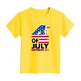 thumbnail image 4 of Povozer 4th of July Toddler Girl Shirt Kids Shirt for Girls 4th of July Outfits American Flag Boys Clothes Tee Independence Day Patriotic Tops for 5-6 Years,Yellow, 4 of 4
