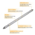 thumbnail image 5 of Uxcell Magnetic Double Ended Screwdriver Bit 6.35mm PH2 4.72" Length 1/4" Hex Shank S2 Steel Two Sided Phillips Cross Screw Driver Bit, 5 of 8
