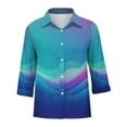 thumbnail image 4 of YVNAURA Womens Spring Fashion 2026 Floral Button Down Shirt Long Sleeve Casual Tunic Blouse Cotton Breathable Loose Fit Round Neck Vacation Top, Purple,L, 4 of 5