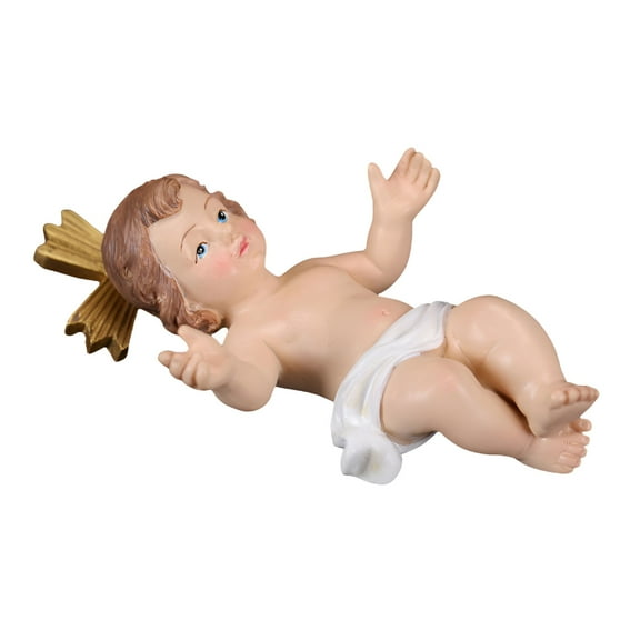 ACDANC Resin Baby Jesus Figurine in Manger,Little Jesus Figures,Set of Baby Jesus Nativity Scene Figurine