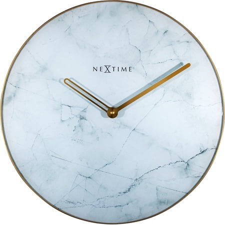 NEXTIME WALL CLOCK MARBLE - WHITE