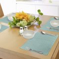 thumbnail image 4 of Ambesonne Geometric Place Mats Set of 4, Aqua Checked Tile, Standard Size, Turquoise Ivory, 4 of 6