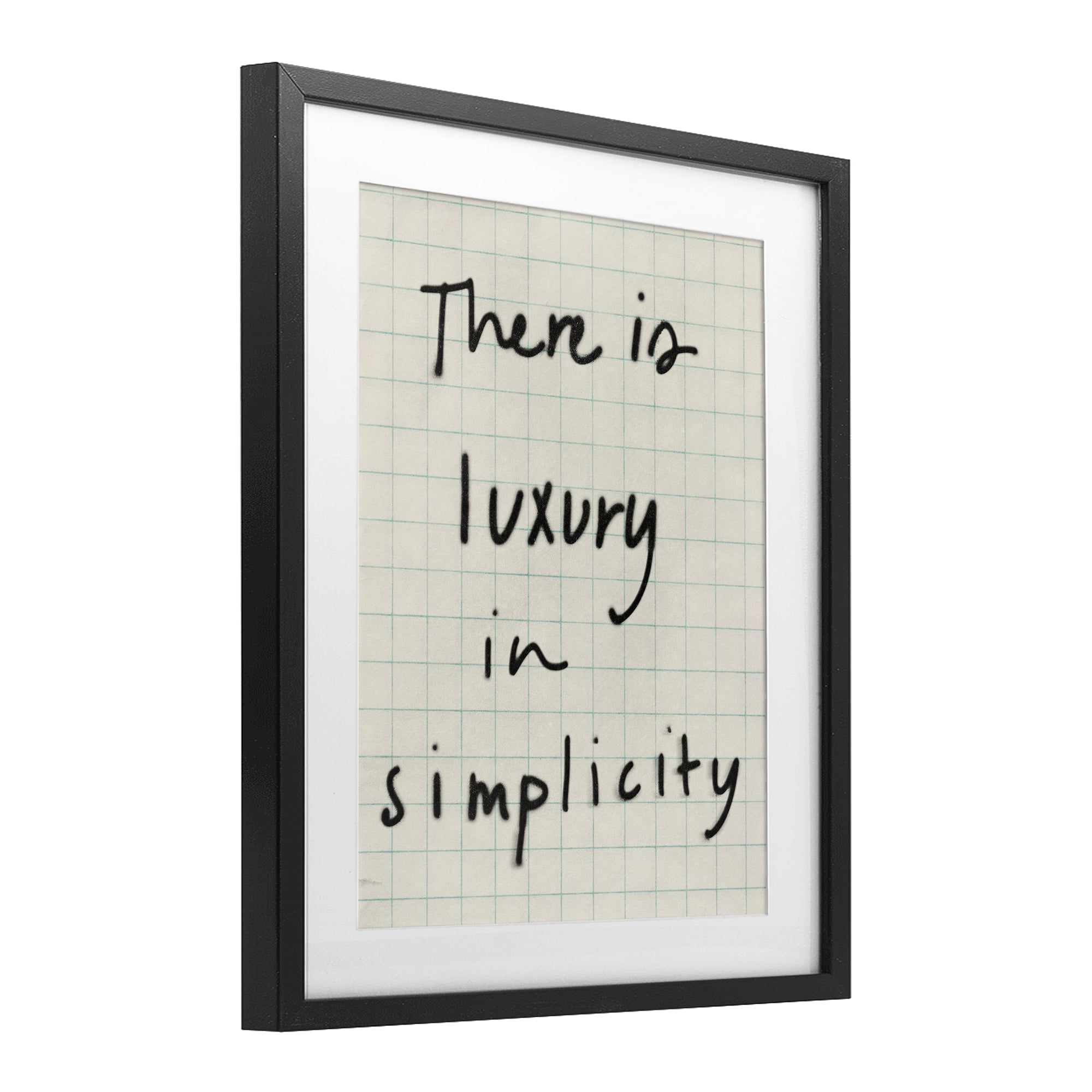 Stupell Industries Luxury In Simplicity Scrawl Black Framed Print Under Glass, design by Victoria Barnes