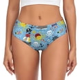 thumbnail image 1 of Balery Pirate Marine Animals Ropa Interior de Algodón para Mujer con Dibujo – Braguitas Cómodas y Elásticas, Estilo Clásico-X-Large, 1 of 6