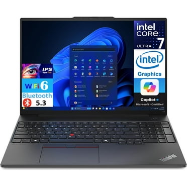 Lenovo ThinkPad E16 Gen 2 Business Laptop 16.0in IPS FHD Display (Intel Core Ultra 7 155U, 8GB DDR5, 2TB PCIe SSD, Intel Graphics, Thunderbolt 4, WiFi 6, HD Webcam, Bluetooth 5.3, Win 11 Pro)