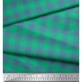 thumbnail image 3 of Soimoi Green Cotton Duck Fabric Check Check Print Sewing Fabric Yard 42 Inch Wide, 3 of 3