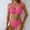 Hot Pink, variant on UTSJKR Mid Rise Bikini Sets for Women Trendy Two Piece Bathing Suits V Neck Ruched Padded Swimsuit Solid Color Swimwear Army Green XL