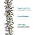 thumbnail image 4 of NOMA 9' Pre-Lit Flocked Berry Christmas Garland with 35 Warm White Lights, 4 of 7