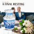 thumbnail image 4 of JAGASY Polar Bear Funeral Urn for Mother, Blue Small Urns for Ashes Keepsake, Ice Mountain Decorative Urns for Father, White Cloudy Sky Cremation Urn for Parents, 3 Inch, 4 of 7