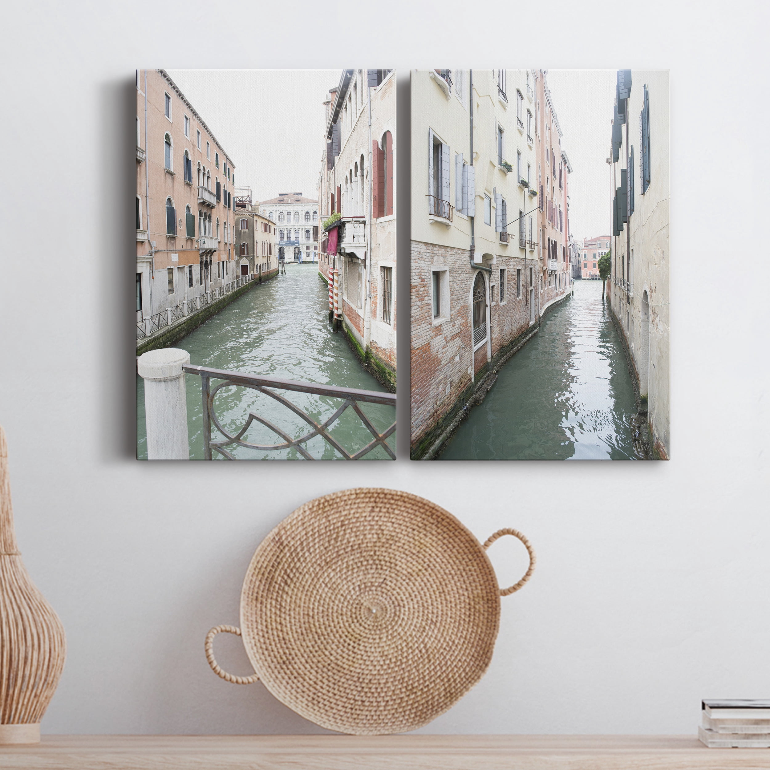 Venice Canal I Premium Gallery Wrapped Canvas - Ready to Hang - Set of 2 - 8 x 12 Each