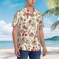 thumbnail image 5 of Bixox Men's Hawaiian Shirts Men's Paris Vintage Print Short-Sleeve Shirt-X-Large, 5 of 8