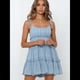 thumbnail image 4 of Vestido Bohemio Floral de Verano 2025 para Mujer, Corto, Sin Mangas, con Volantes y Tirantes Finos. Punto Azul L, 4 of 8