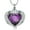 Always-Purple, variant on Red Cardinal /Wings Heart Shape Urn Necklace for Ashes Keepsake Memorial Crystal Heart Urn Locket for Human/Pet Cremation Jewelry