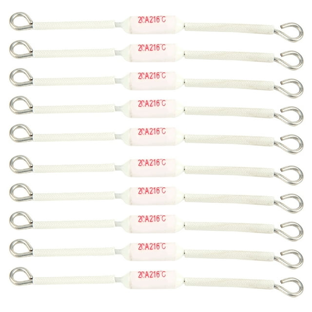 Ceramic/Metal/Plastic Ceramic Fuse 90-300mm 10Pcs Thermal Fuse Circuit Equipment Electronic Equipment 90MM 216 Degrees Celsius