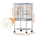 thumbnail image 3 of Garvee Cage pour Perroquet/perruche Autoportante de 41 Pouces en Fer Forgé, Grande, avec Support Roulant, 3 of 8