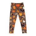 thumbnail image 4 of Girls' Halloween Leggings Pumpkin Printed Pants High Waist Stretchy Leggings for Girls 3-7Y, 4 of 6