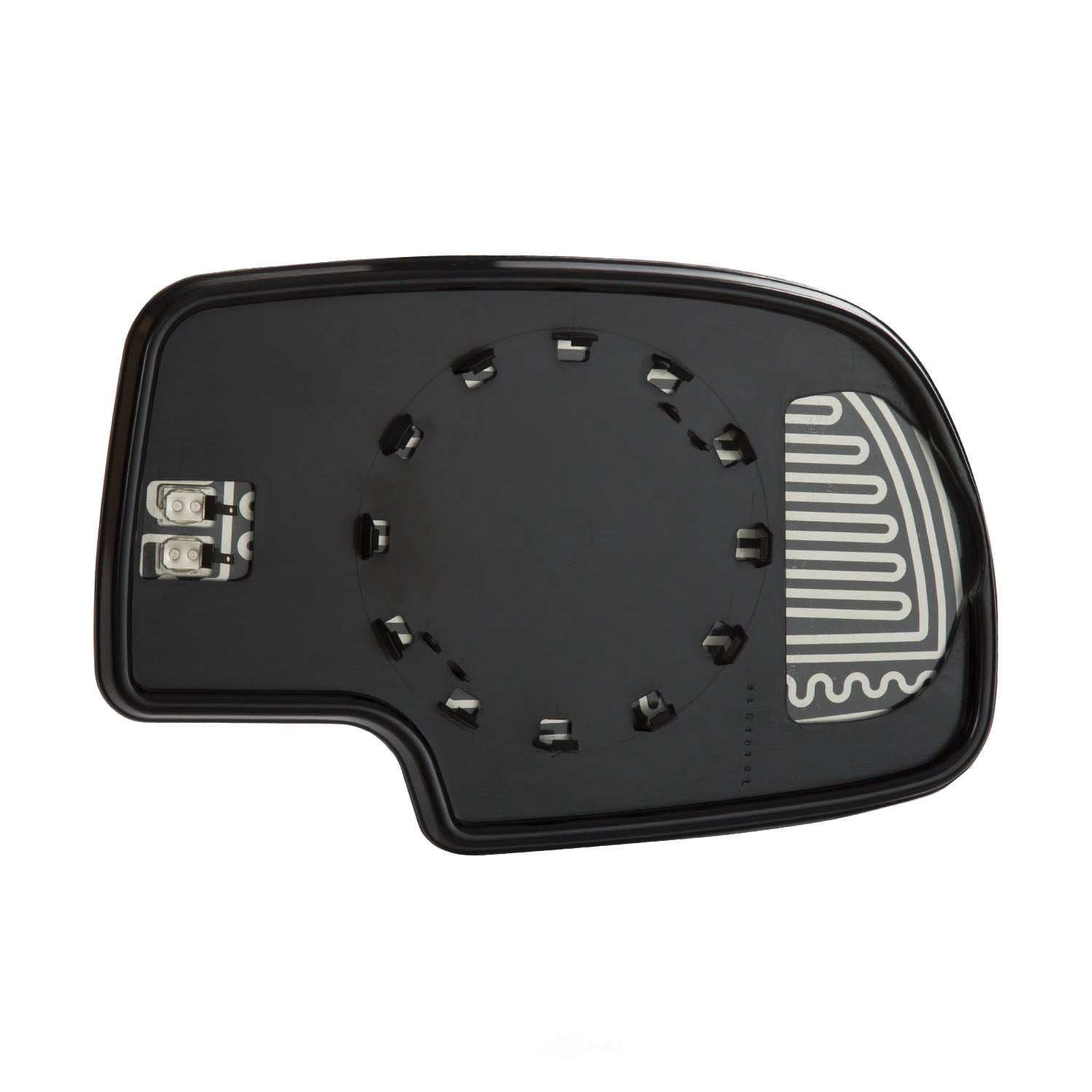 Burco Side View Mirror Replacement Glass with Motor Mount Plate - Clear Glass - 2734HRSG