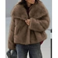 thumbnail image 5 of PRETTYGARDEN Womens Winter Coats Trendy Long Sleeve Furry Faux Fur Jackets Button Lapel Warm Fall Outwear with Pockets, 5 of 9