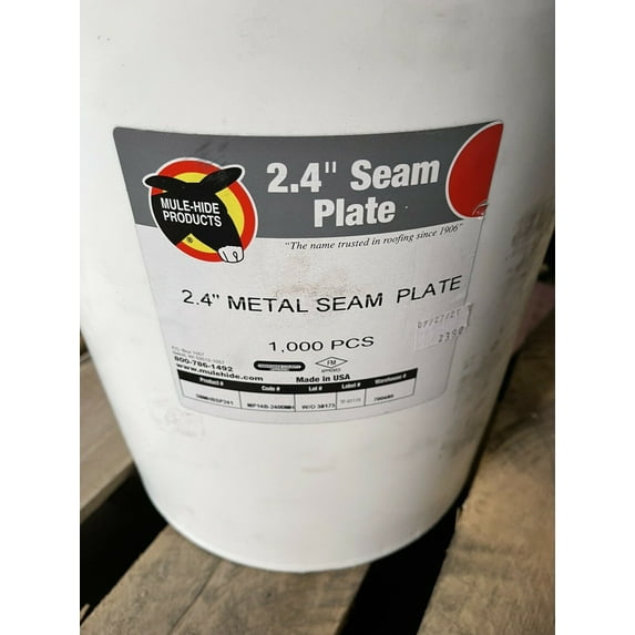 MULE-HIDE 2.4" METAL ROOFING SEAM PLATE 08MHBSP241 (1,000 PCS) *SHIPS FREE*