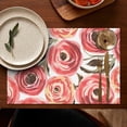 thumbnail image 4 of Pioneer Flower Floral Print Pattern Summer Placemats Table Placemats Set Of 6-Linen Kitchen Washable Placemats Table Mats 12x18 Inch Non-Slip Heat Resistant, 4 of 5