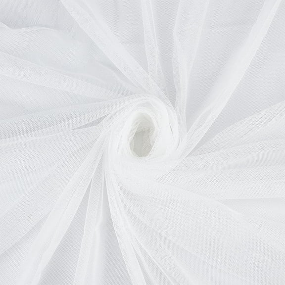 2M Polyester Mesh Fabric for Clothing Accessories White 63~66-7/8 inch(1600~1700mm)