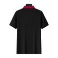 thumbnail image 4 of Camisa de manga corta con cuello con cremallera para hombre - Estampado degradado, poliéster - Prenda informal para el trabajo, verano - Tallas S-XXXL, 4 of 4