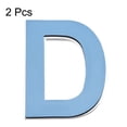 thumbnail image 3 of Unique Bargains 2.76 Inch ABS Self Adhesive House Letter D Plating Silver Tone 2 Pack, 3 of 5