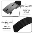 thumbnail image 2 of Men's Reversible Nylon Ratchet Belt with Automatic Buckle, Adjustable No Holes Ratchet Belt for Men Golf Hiking Pants Jeans Black, 2 of 5