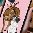 thumbnail image 6 of FINCIBO Soft TPU Black Case Slim Cover for Samsung Galaxy A51 A515 6.5" 2019 (NOT FIT A51 5G 2020), Deer And Dog Kiss, 6 of 6