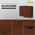 thumbnail image 4 of Cream Stretch Cushion Cover for L Shape Chaise Lounge Sofa Separate Cushion Couch Chaise Cover for Both Left/Right Sectional Couch ( Seater + Chaise), 4 of 7