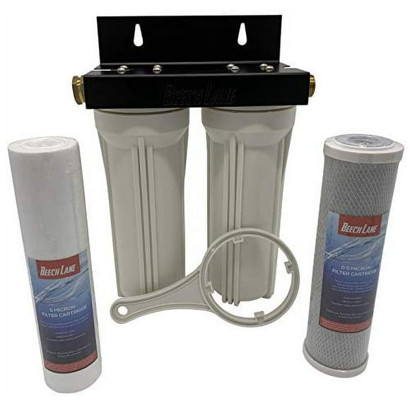 Beech Lane Système de Filtre à Eau Externe pour VR, Raccords en Laiton Étanches, Support de Montage et Deux Filtres Inclus, Construction Robuste Durable