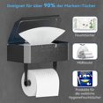 thumbnail image 3 of Toilet Paper Holder Without Drilling, Toilet Paper Holder With Wet Wipe Box, Shelf, Kitchen Roll Ho, 3 of 5