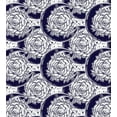 thumbnail image 3 of Crescent Duvet Cover Set, Monochrome Themed Pattern with Roses and Moon Bohemia Starry Night Composition, Decorative 3 Piece Bedding Set with 2 Pillow Shams, Calking Size, Indigo White, by Ambesonne, 3 of 3