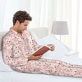 thumbnail image 6 of Pofeuu Pig Print Men's Long Sleeve Pajama Set Pijamas Para Hombres Pijamas Para Hombres Mens Pajamas Set-Small, 6 of 7
