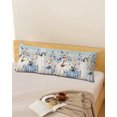 thumbnail image 2 of White Blue Pumpkin Fall Body Pillow Cover 20x54, Thanksgiving Eucalyptus Gray Wooden Decorative Pillowcase with Zipper, Microfiber Pillow Protector, Soft Breathable Long Lumbar Pillowcases for Women, 2 of 9