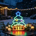 thumbnail image 4 of Neon Wall Light USB LED Glowing Sign for Christmas Holiday Party Room Decor, Acrylic Tabletop Window Lamp, Multicolor, 4 of 6