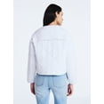 thumbnail image 3 of Scoop Women's Cotton Eyelet Jacket with Puff Sleeves, Sizes XS-XXL, 3 of 6