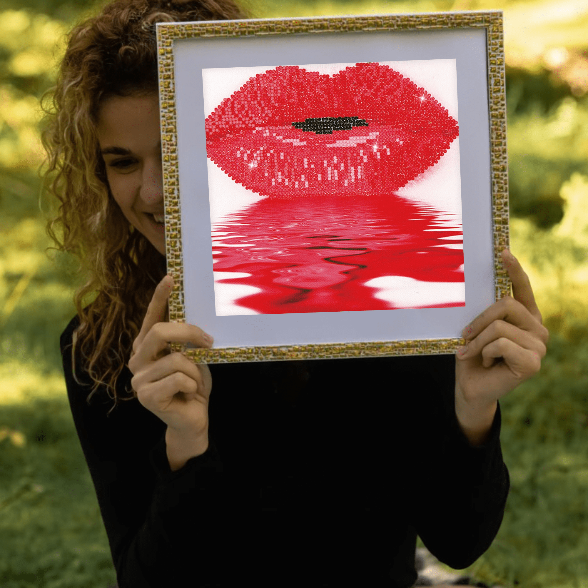 Diamond Dotz Hot Lips Diamond Painting Kits for Adults - Diamond Art Kits a Relaxing Creative Craft Kit with Dotz Gems 11.8"x11.8"